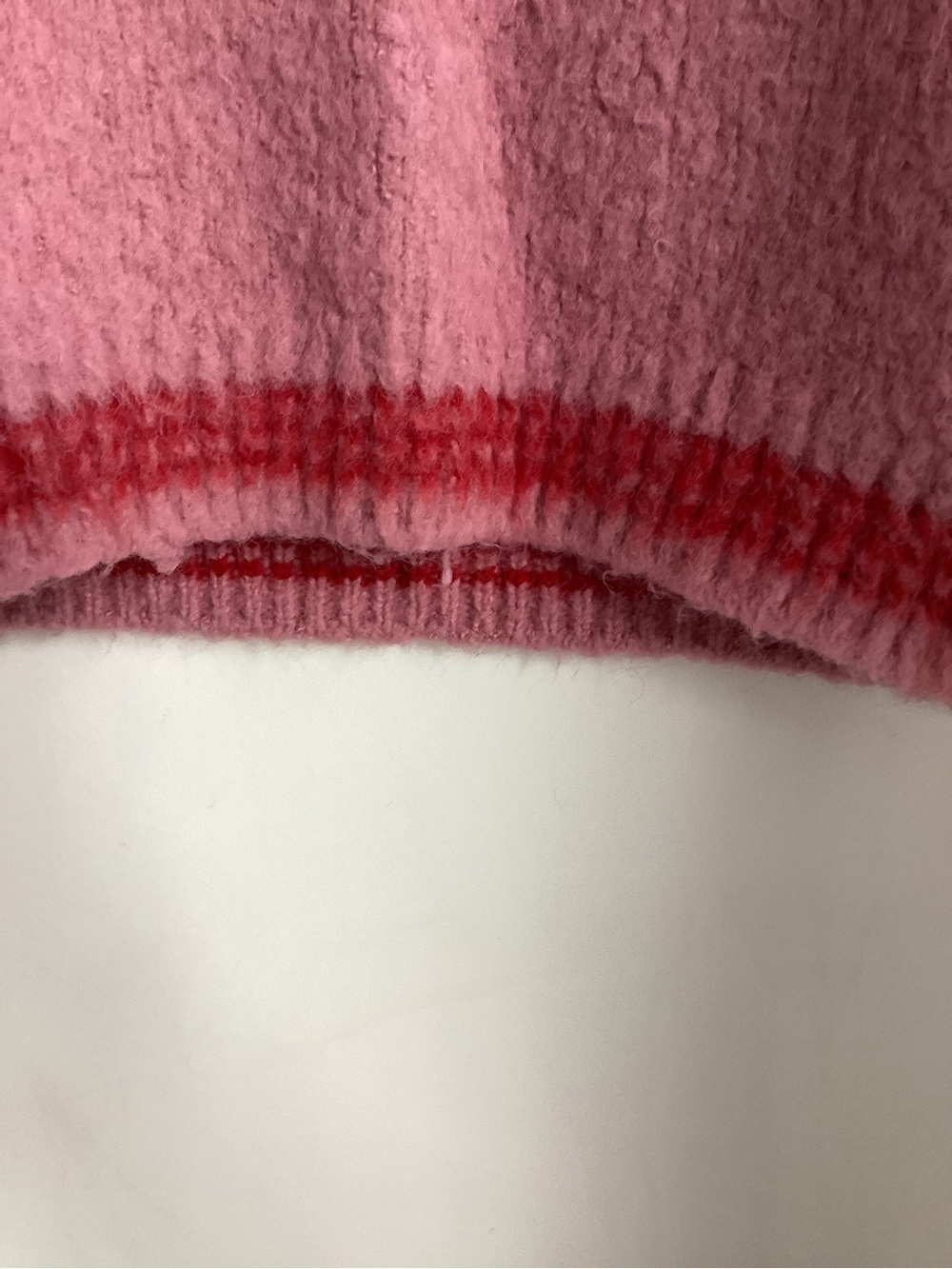 Egg Trading Fuzzy Alpaca Wool Blend Boucle Sweater Vest Large Pink Korea - Picture 2 of 16